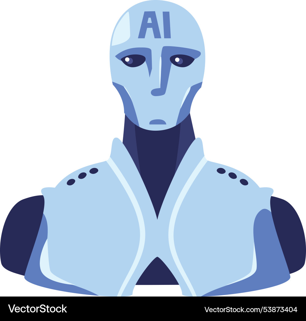 Artificial intelligence robot technology vector image