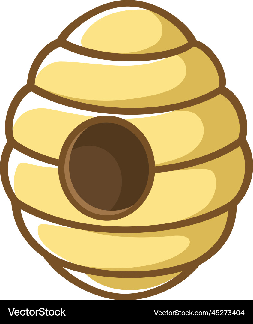 Beehive honeycomb cartoon clipart Beehive honeycomb cartoon clipart vector image