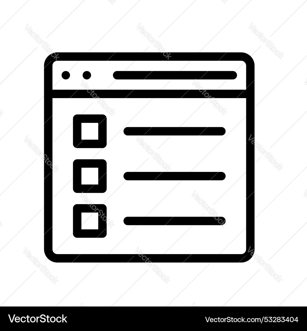 Browser icon outline style design isolated Browser icon outline style design isolated vector image