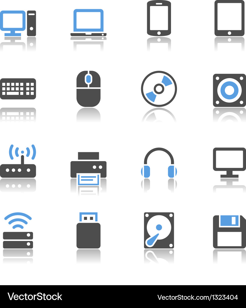 Computer Icons - Reflection Set vector image