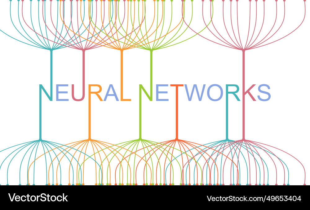 Deep learning machine and neural Deep learning machine and neural vector image