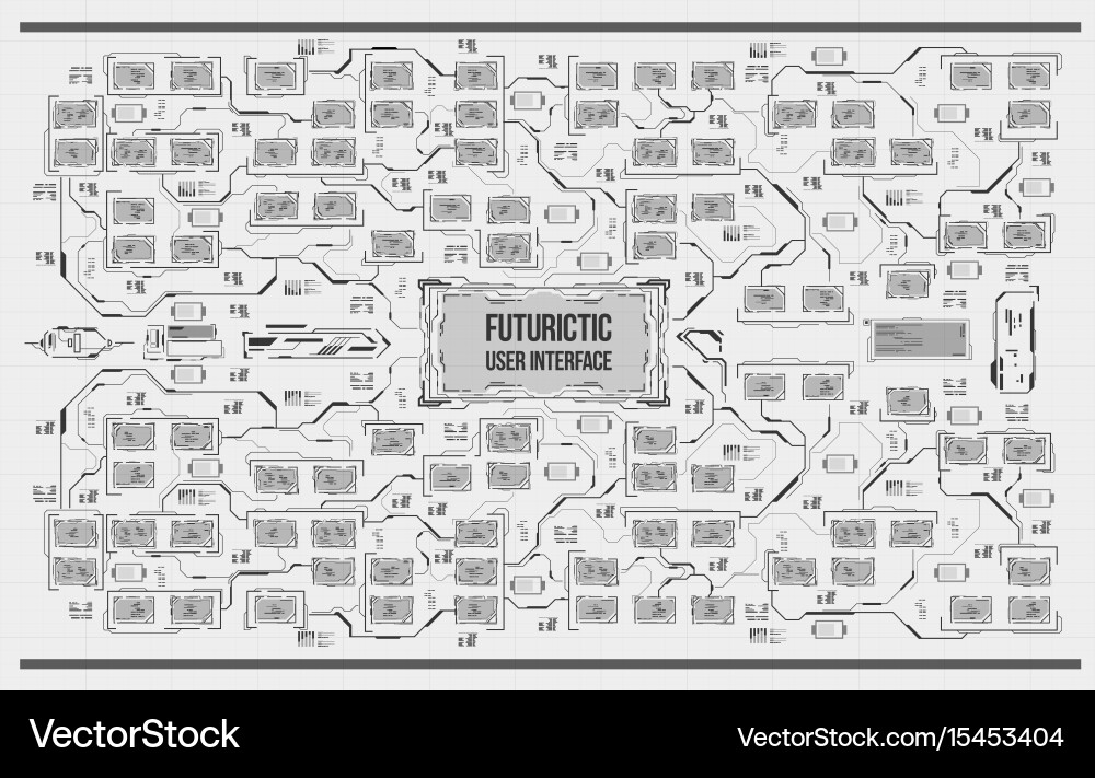 Design concept with hud elements vector image