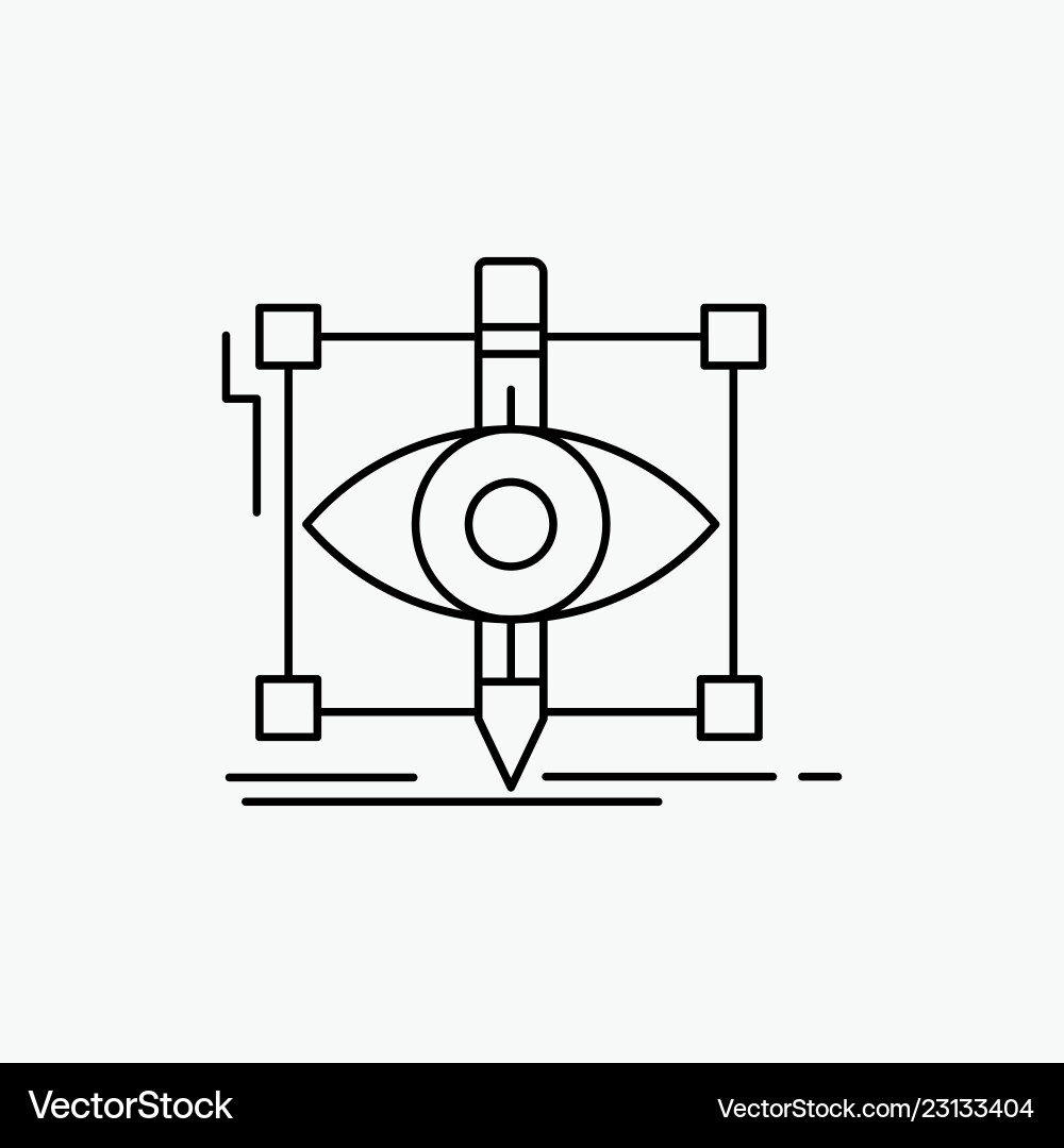 Design draft sketch sketching visual line icon vector image