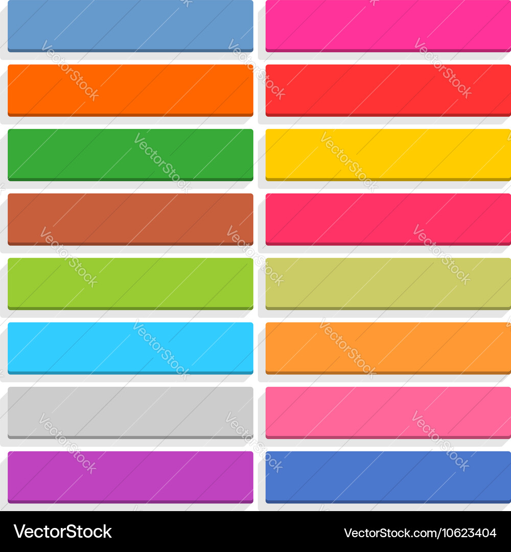 Flat Web Button Icon - Rectangle vector image