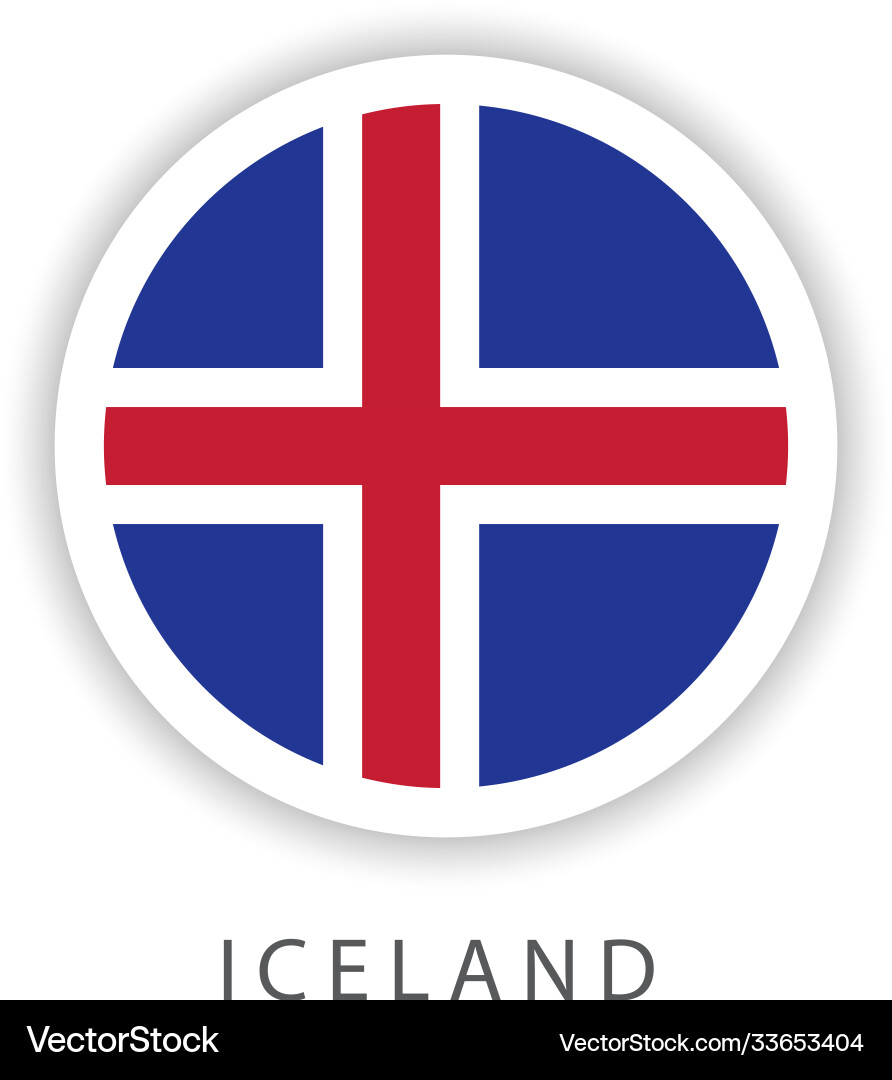 Island Kreis Flag Vorlage Design Island Kreis Flag Vorlage Design vektorbild