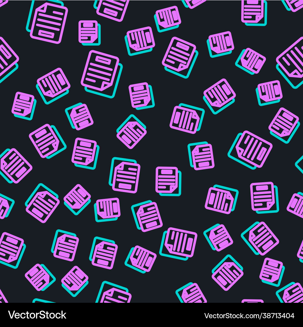 Line document icon isolated seamless pattern Line document icon isolated seamless pattern vector image