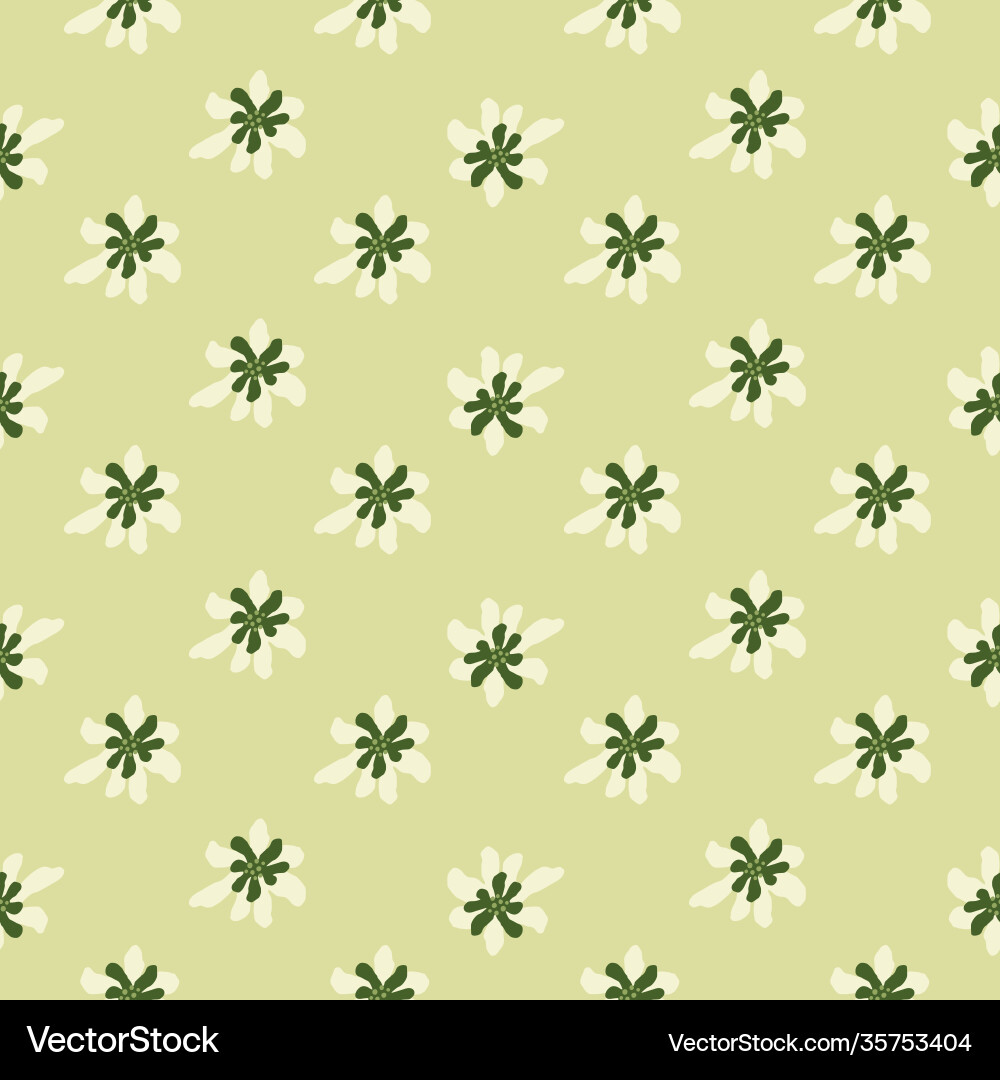 Little doodle daisy flowers print seamless Little doodle daisy flowers print seamless vector image
