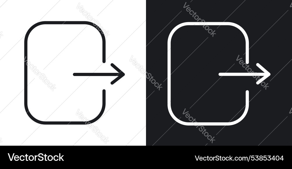 Log out icon set Vector Image