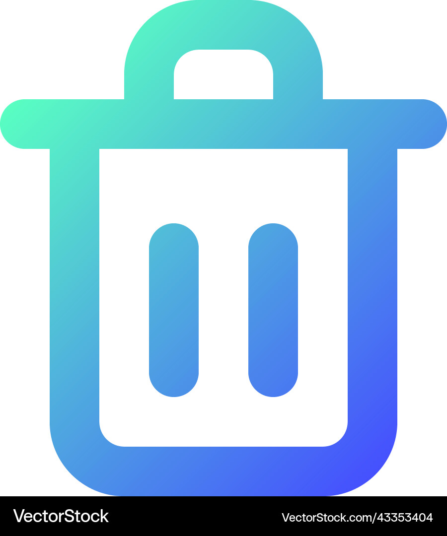 Müll kann Pixel perfekte Gradienten lineare ui-Symbol Müll kann Pixel perfekte Gradienten lineare ui-Symbol vektorbild