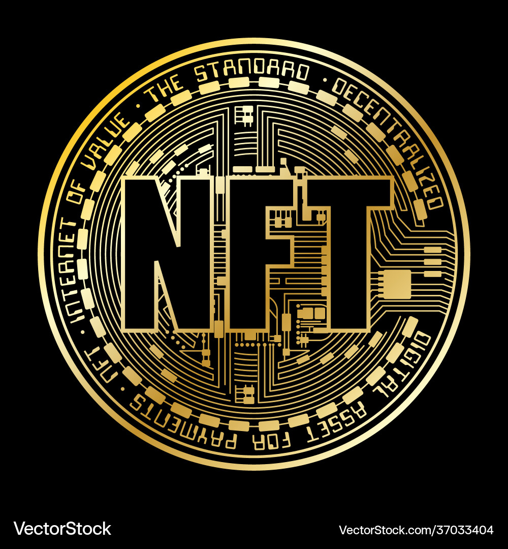 NFT Digital Coin Silhouette – Royalty-Free Vector | VectorStock