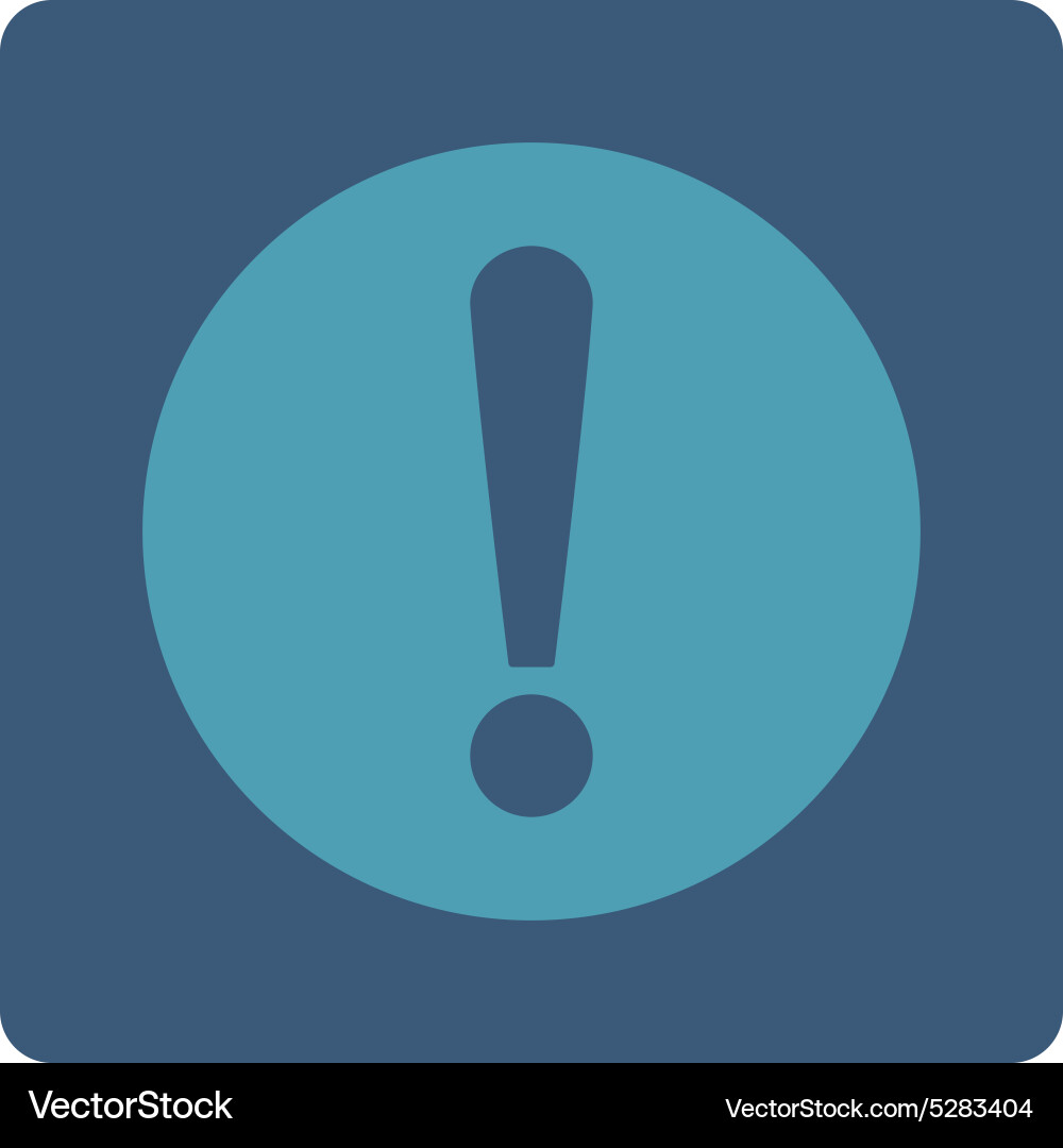 Problem flat cyan and blue colors rounded button vector image