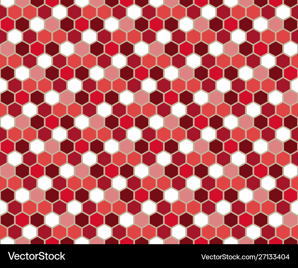 Red hexagon geometric pattern vector image