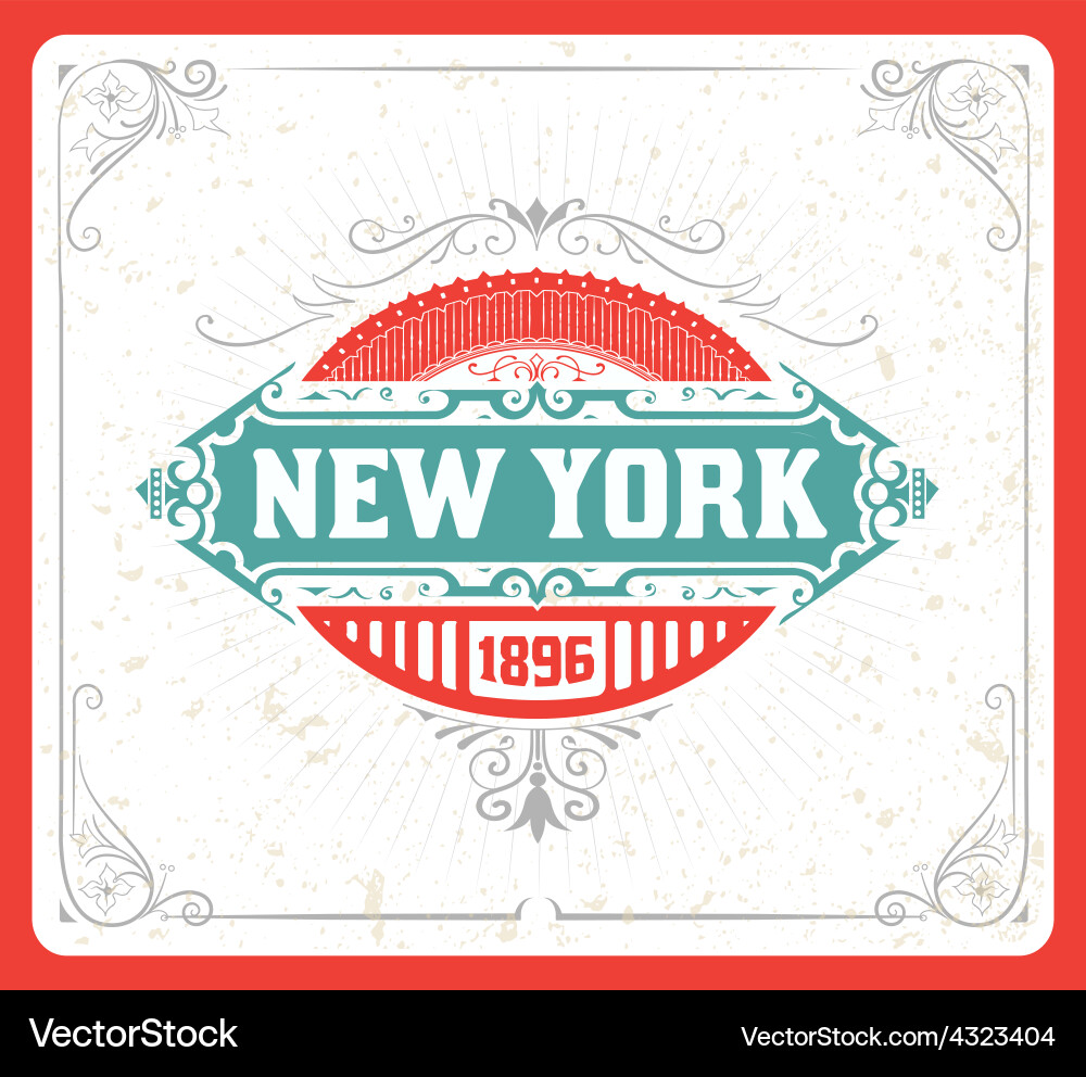 Retro design elements separated by layers Vector Image