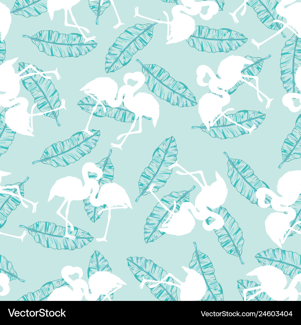 Seamless pattern with flamingos Seamless pattern with flamingos Vector Image
