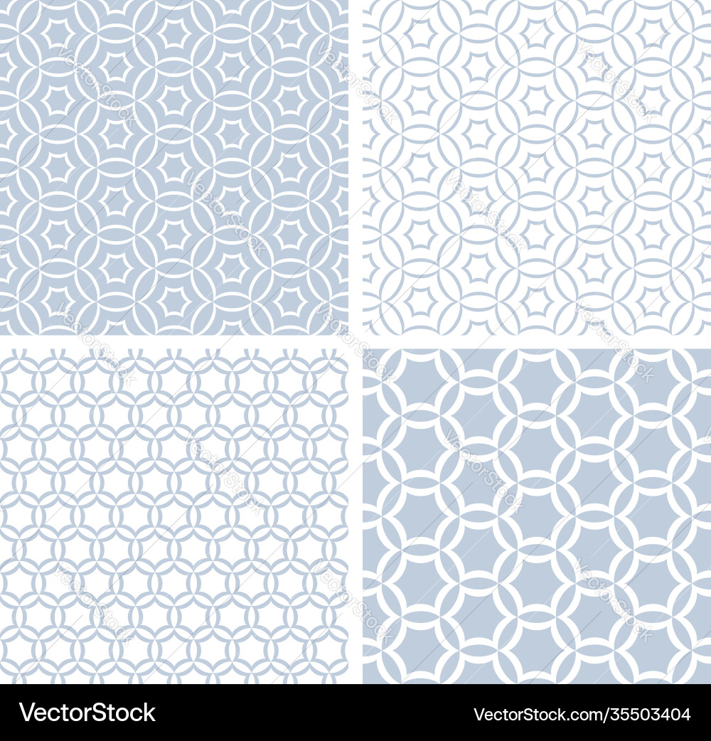 Seamless patterns set vector image