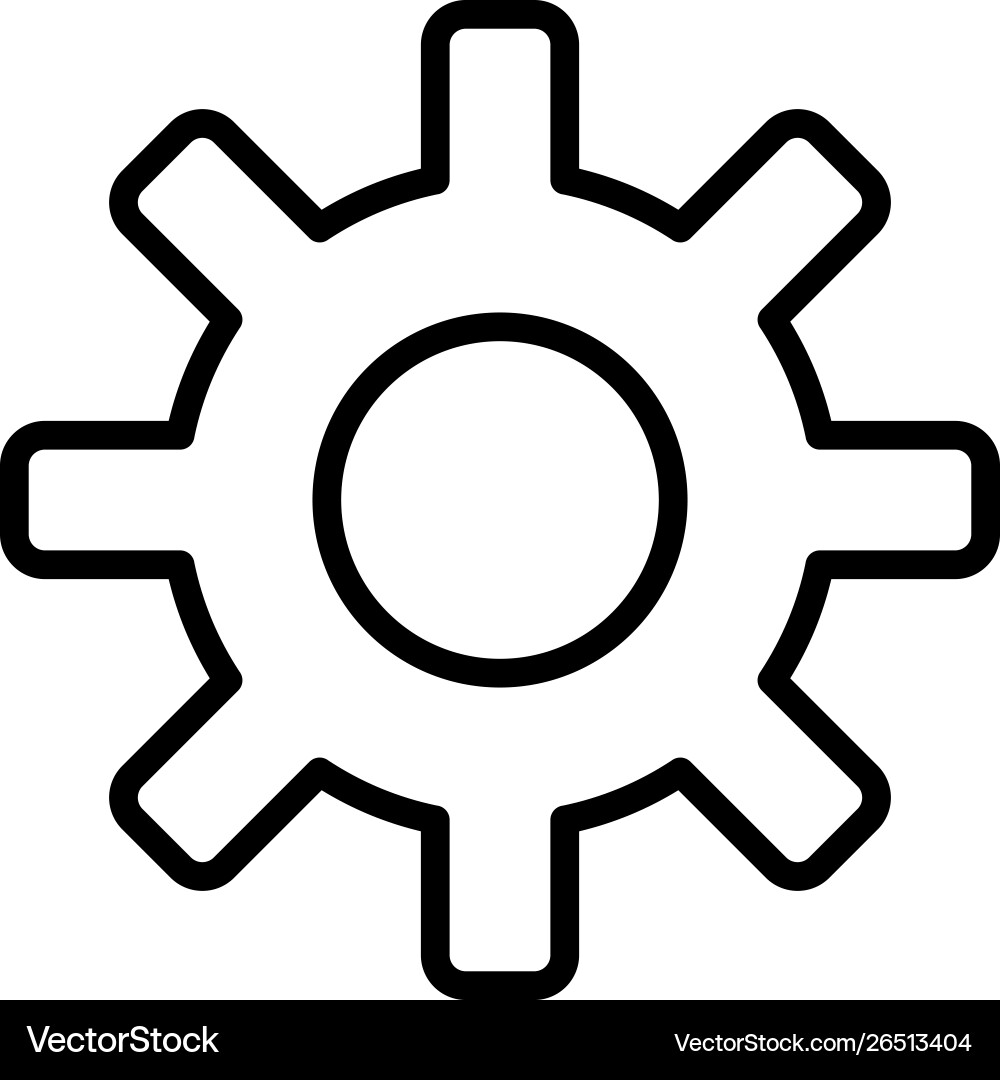 Setting line black icon vector image