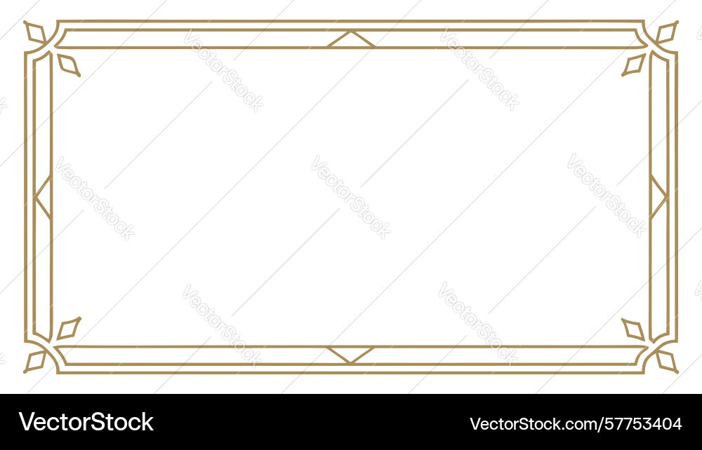 Simple modern rectangular frame clean vector image
