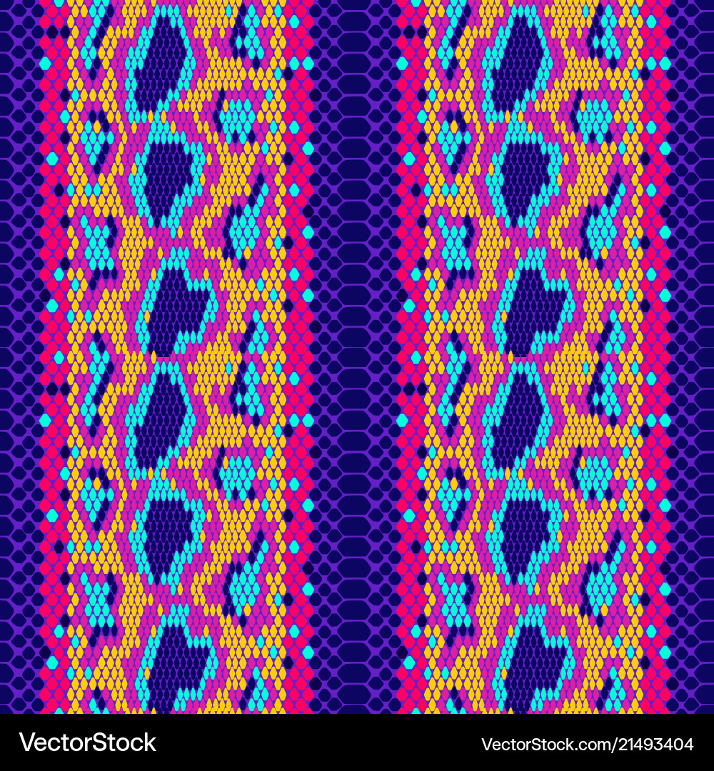Snake Skin Pattern - Colorful Scales Vector Image