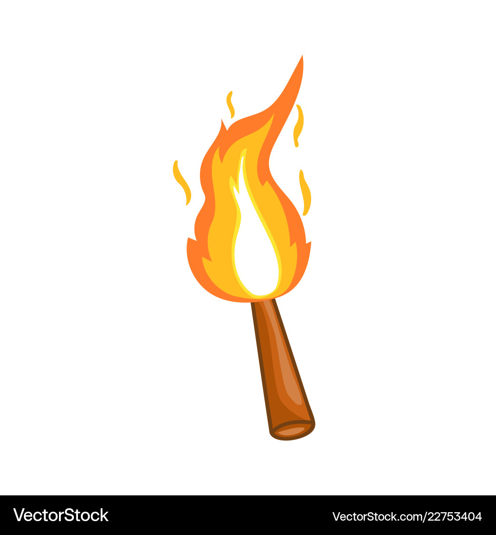 Torch isolated vector image
