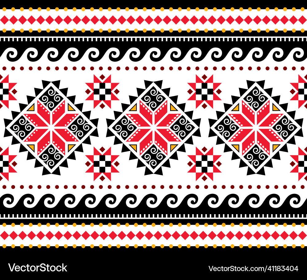Ukrainian hutsul pisanky seamless pattern Ukrainian hutsul pisanky seamless pattern Vector Image
