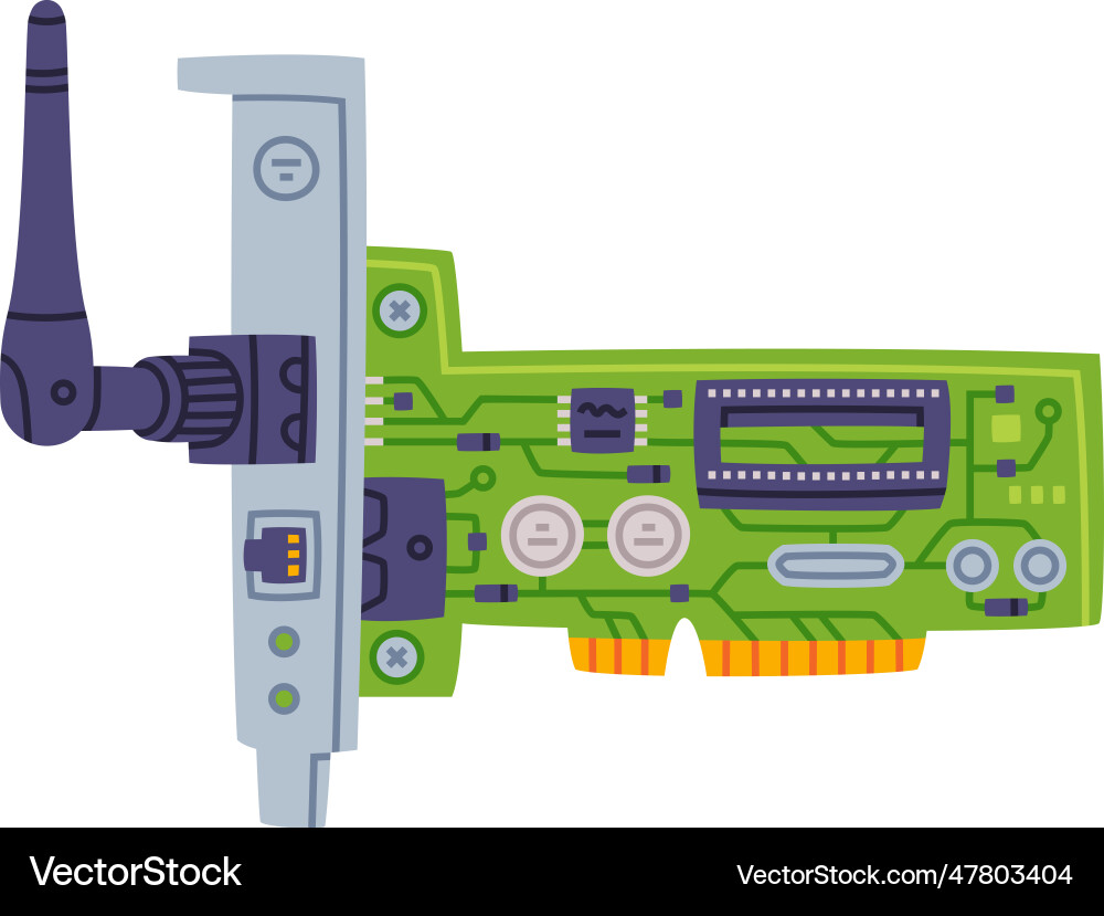 Wireless router as personal computer accessory Wireless router as personal computer accessory vector image