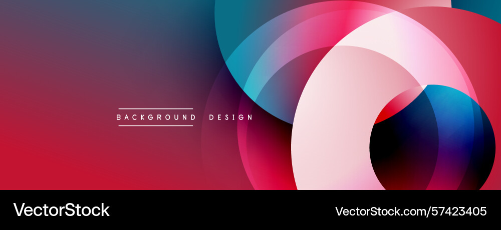 Abstract background features overlapping circles Vector Image