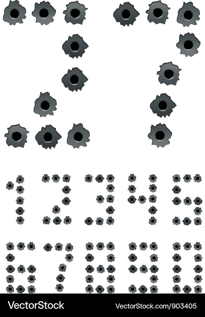 Abstract numbers Vector Image
