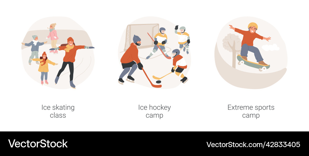 After school sport activity isolated cartoon After school sport activity isolated cartoon vector image