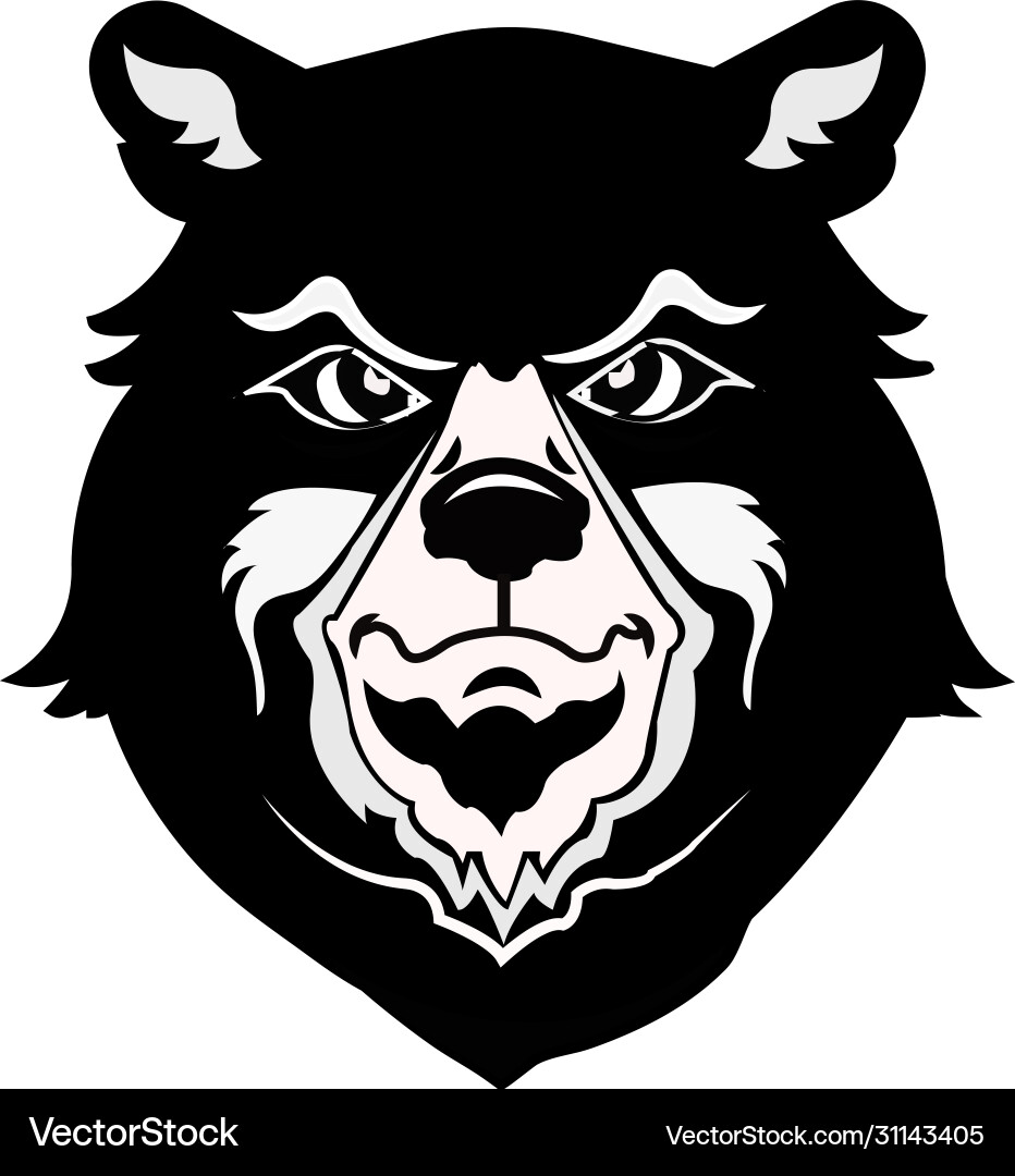 Angry Bear Head Mascot Angry Bear Head Mascot vektorbild