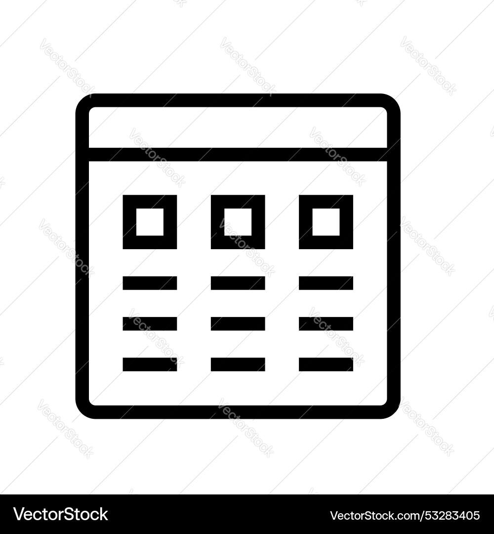 Browser icon outline style design isolated Browser icon outline style design isolated vector image
