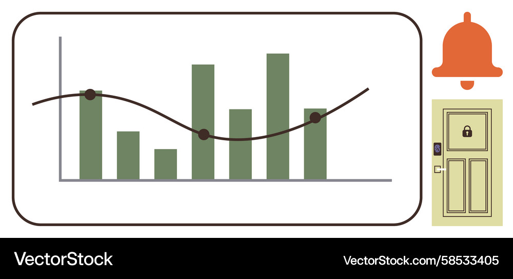 Data Insights & Analytics Graph Vector Image