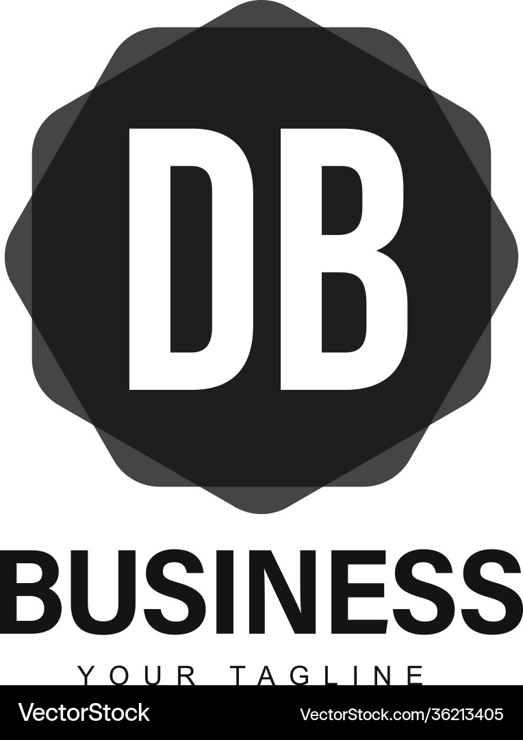 Db initial a logo design with abstract style Db initial a logo design with abstract style Vector Image