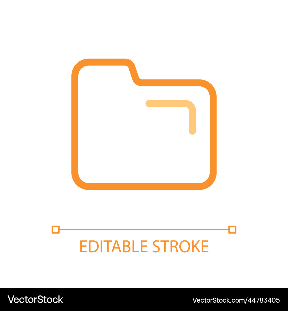 Folder pixel perfect color linear ui icon Vector Image