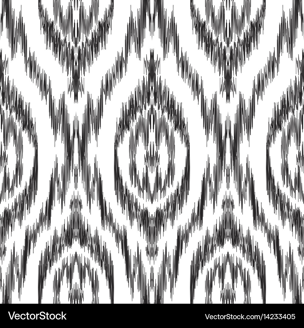 Ikat Seamless Pattern Vector Image