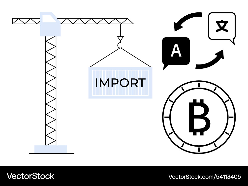 Import container language translation Import container language translation vector image