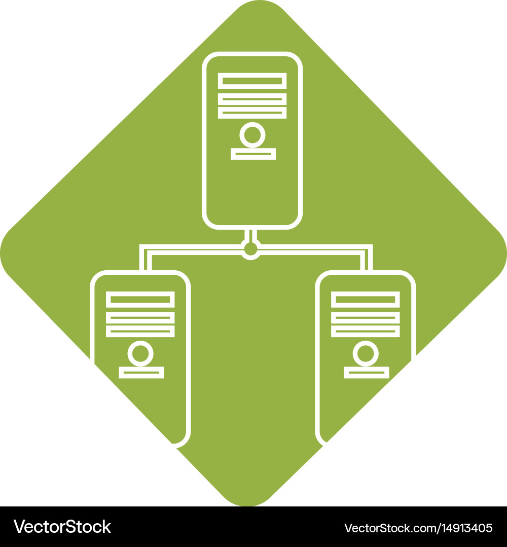 Label banner data center digital connection vector image