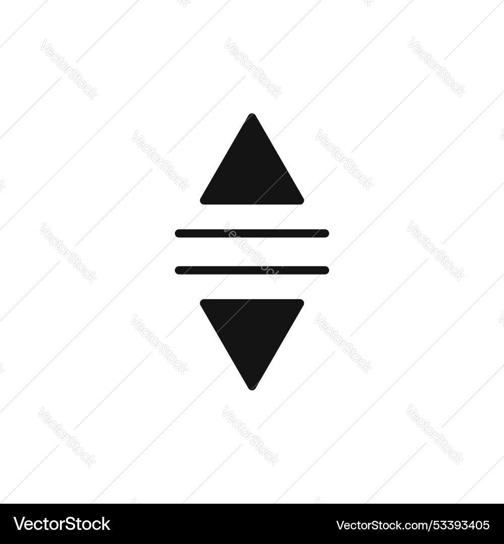 List dropdown icon isolated on white background Vector Image