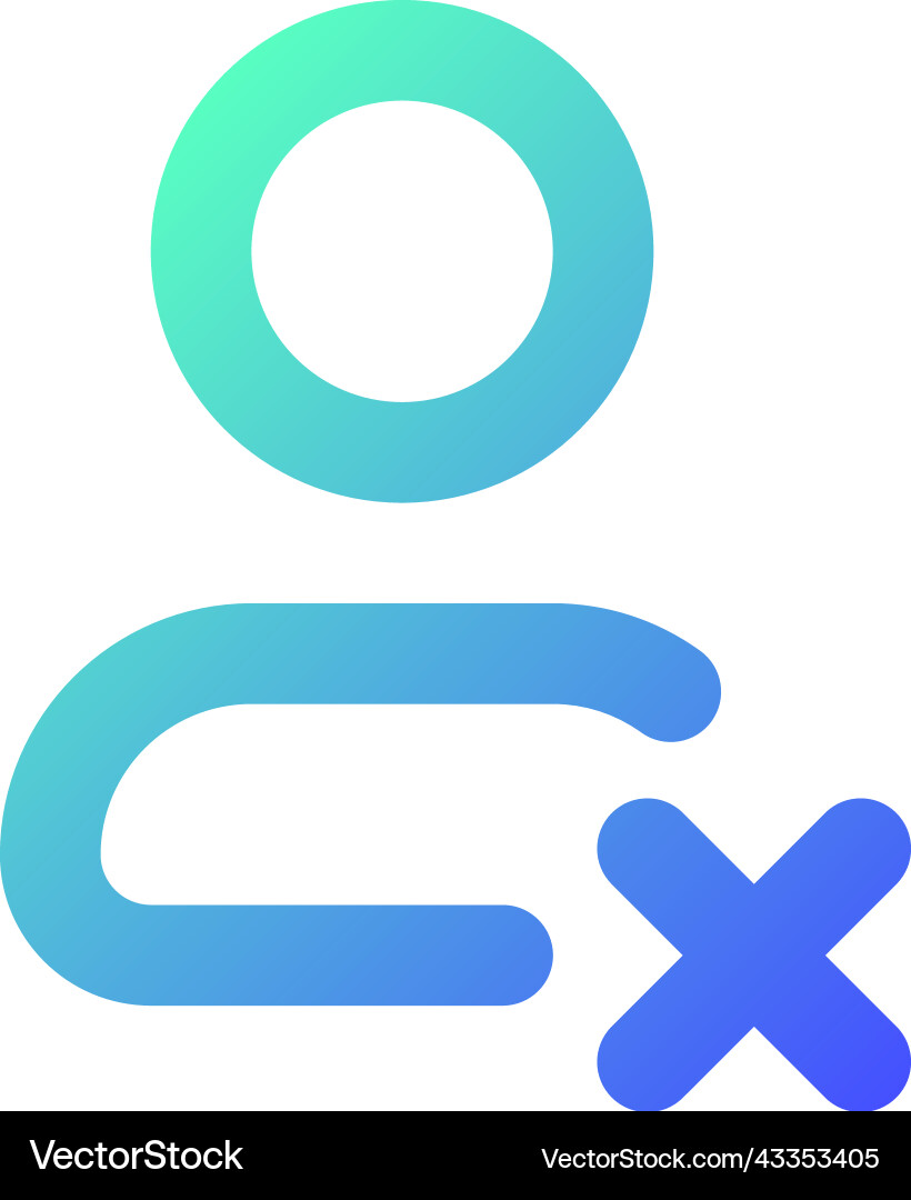 Löschen Sie Kontakt Pixel perfekte Gradienten linear ui Löschen Sie Kontakt Pixel perfekte Gradienten linear ui vektorbild