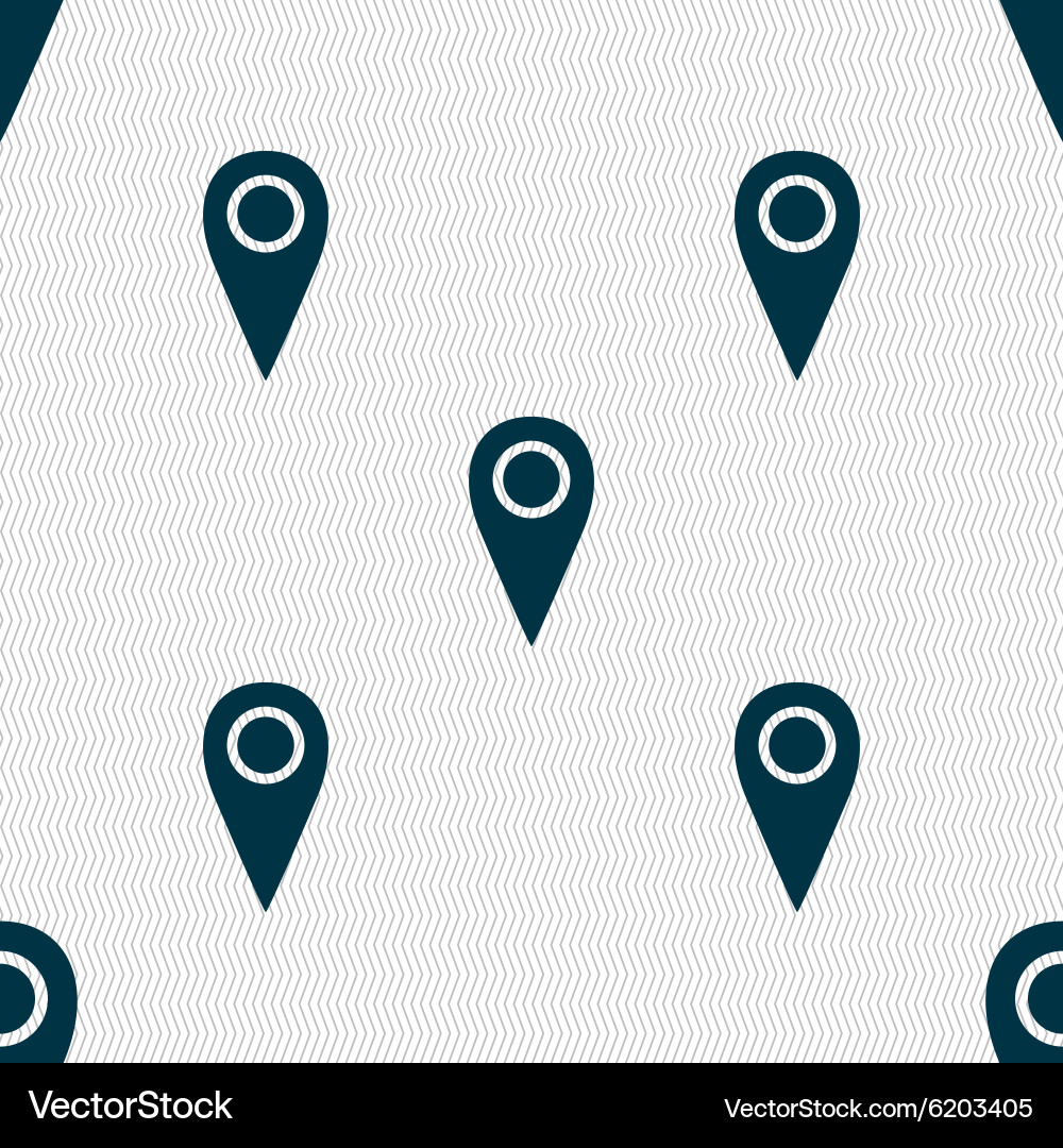 Map pointer icon sign seamless abstract background vector image