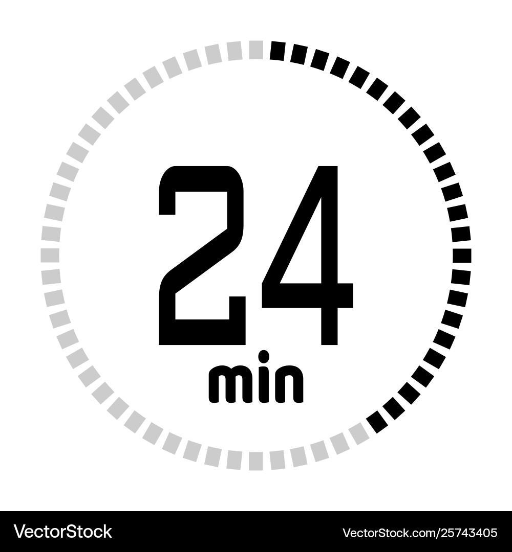 Minutes countdown timer vector image