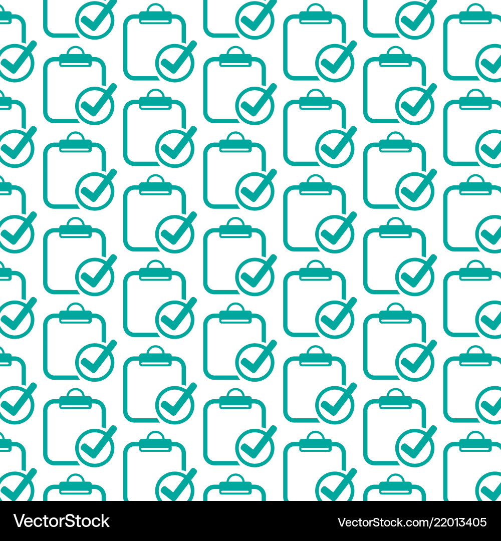 Pattern background clipboard check list icon Vector Image