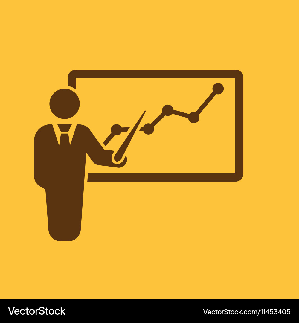 Presentation icon and lectures vector image