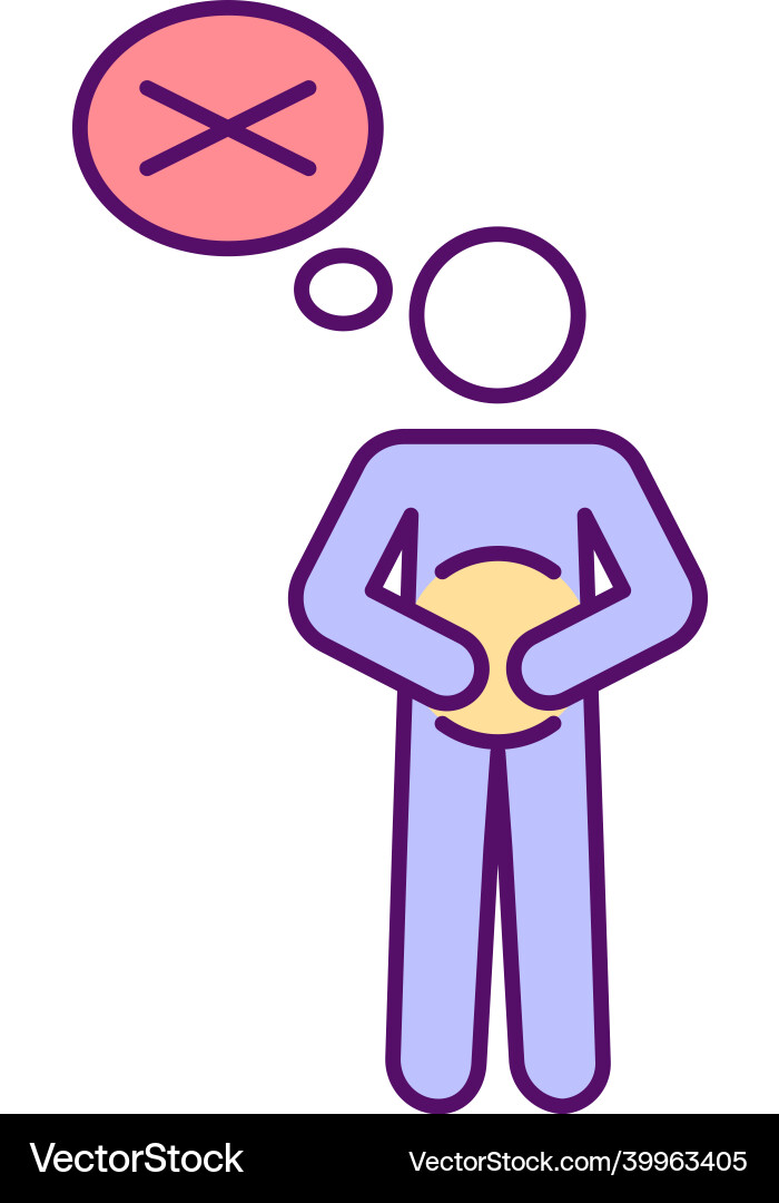 Problems with digestive system rgb color icon Problems with digestive system rgb color icon vector image