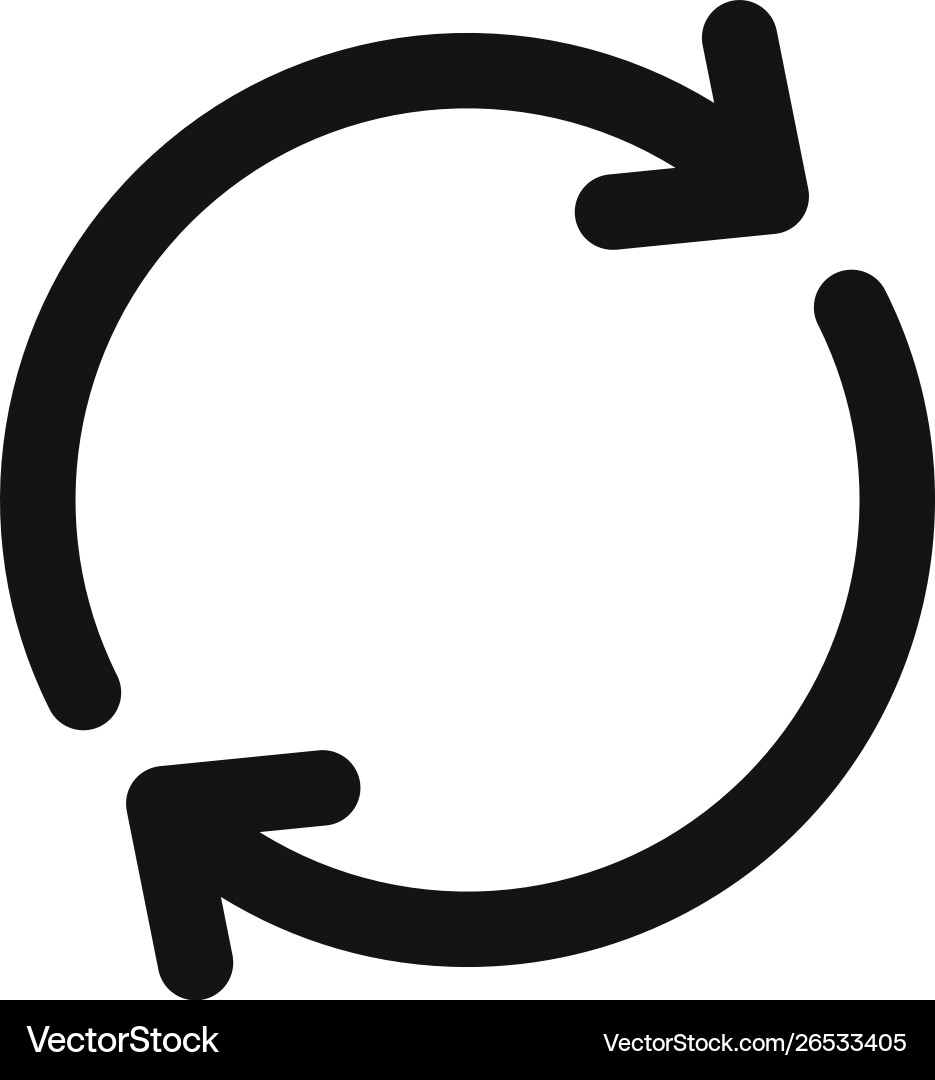 Refresh icon in modern style for web site Refresh icon in modern style for web site vector image