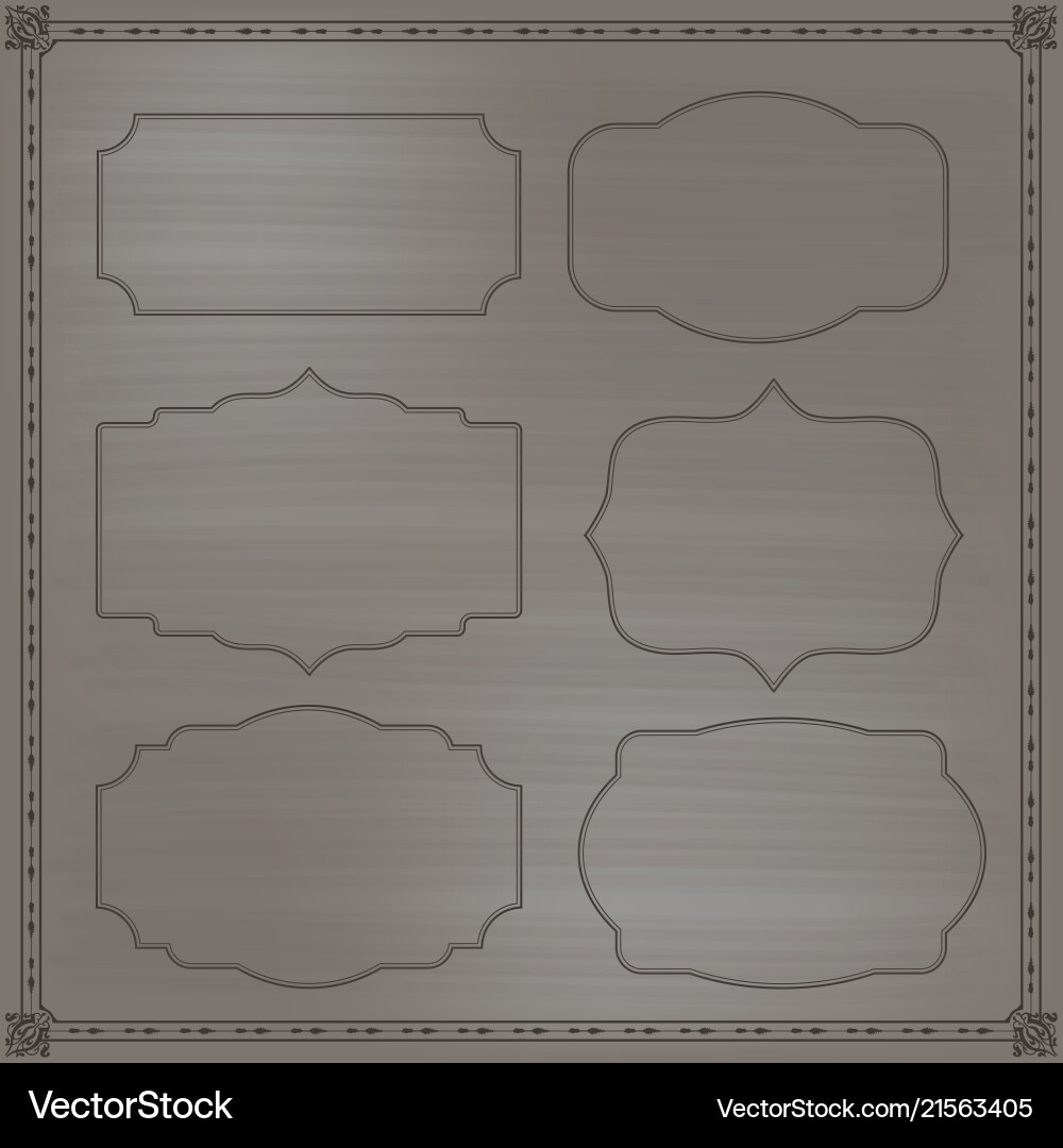 Rustic Frame Set - Chalkboard Style vector image