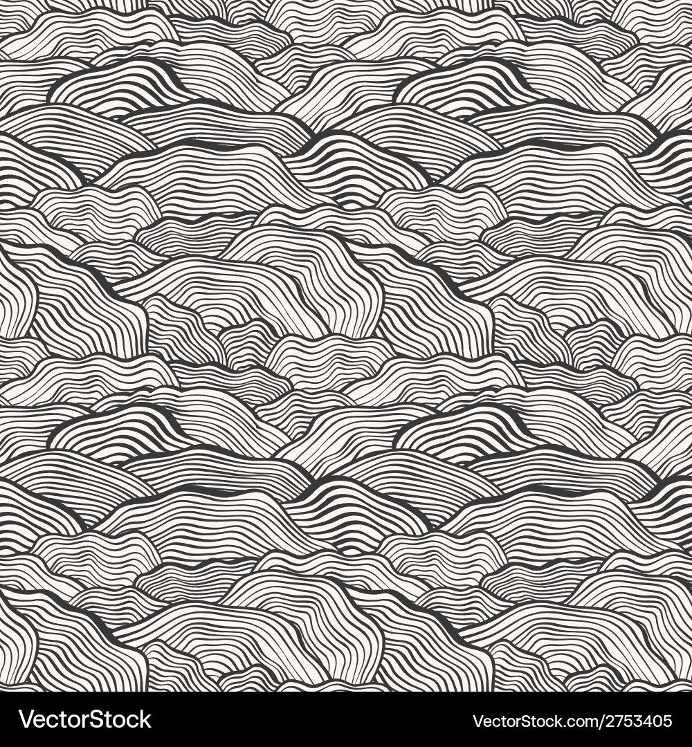 Seamless pattern with wavy scale texture vector image