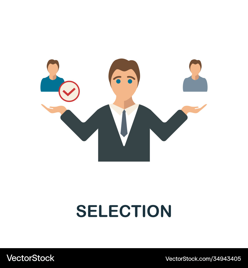 Selection icon simple element from human Vector Image