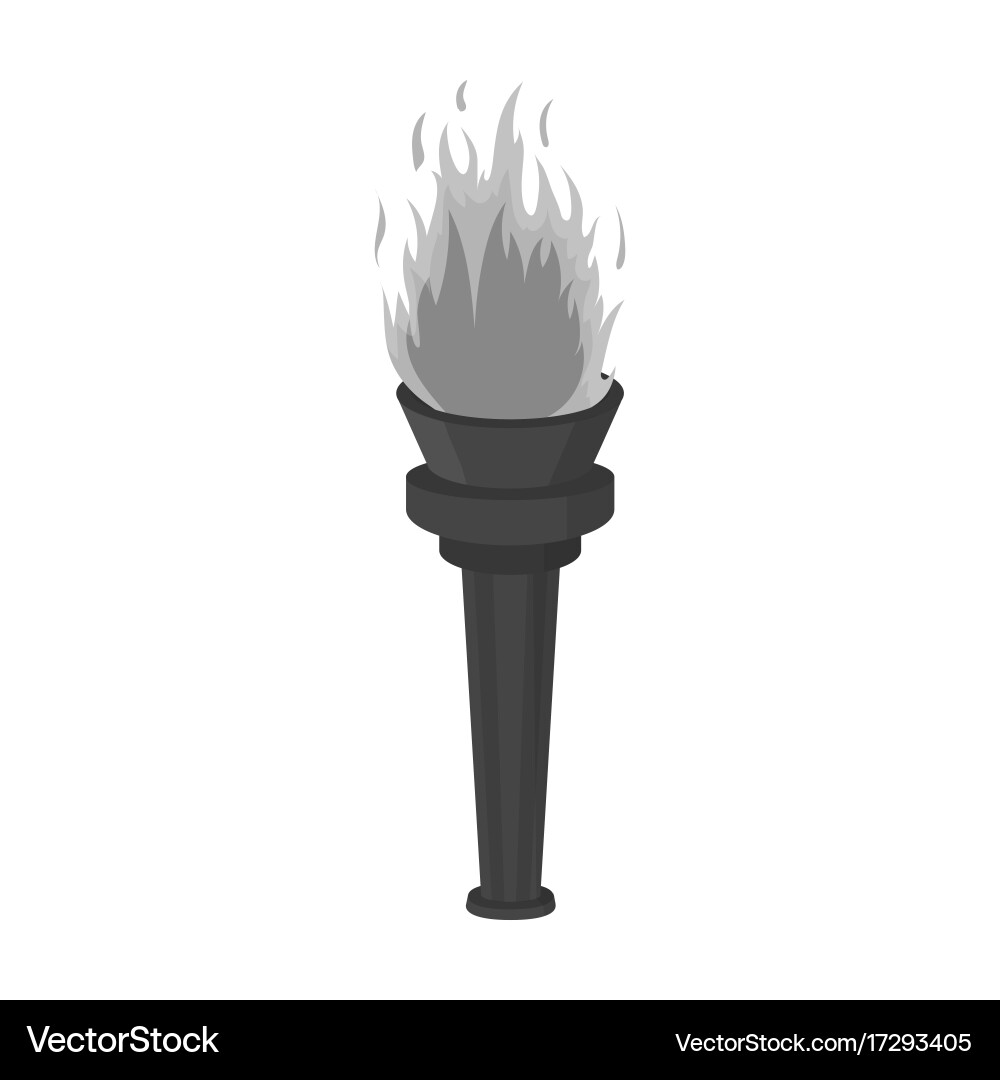 Street lamp in the form of a torch with an open Vector Image