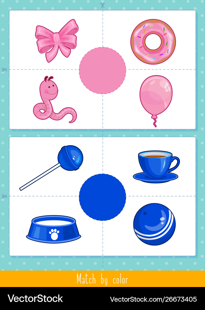 Toddler Learning Game - Match! vector image