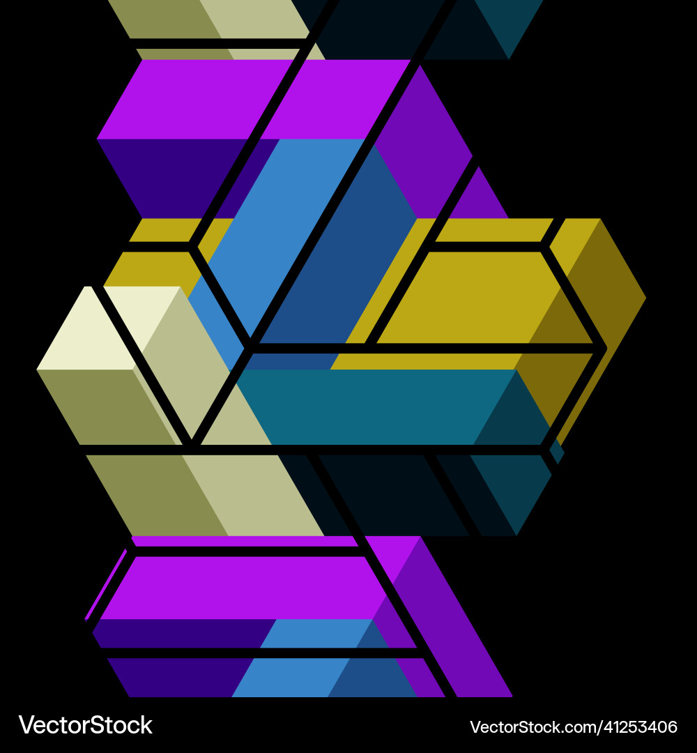 Abstract background 3d cubes cubic elements Abstract background 3d cubes cubic elements vector image